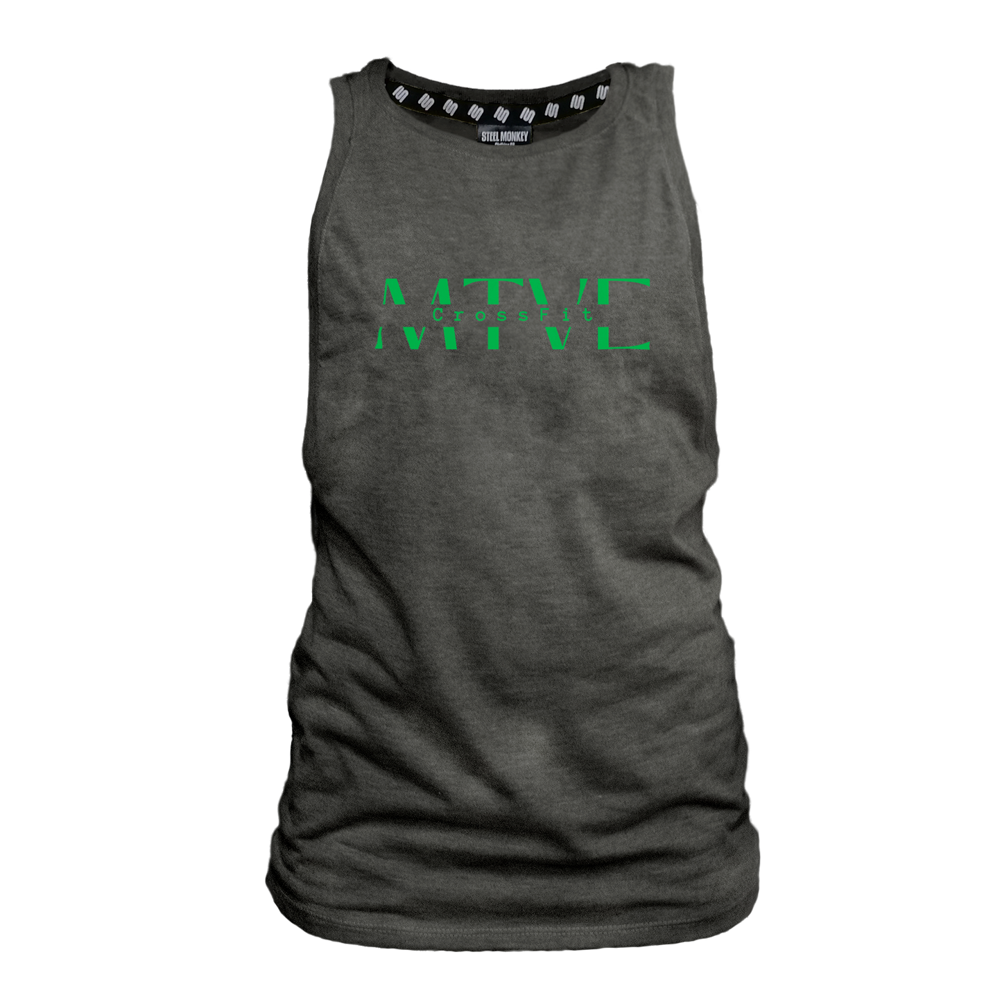 CrossFit Motive Ladies Muscle Tank - Charcoal Melange (Green)