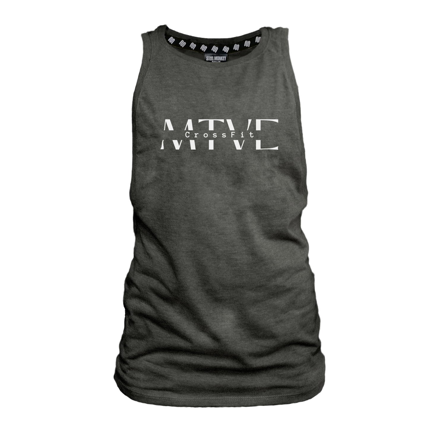 CrossFit Motive Ladies Muscle Tank - Charcoal Melange (White)