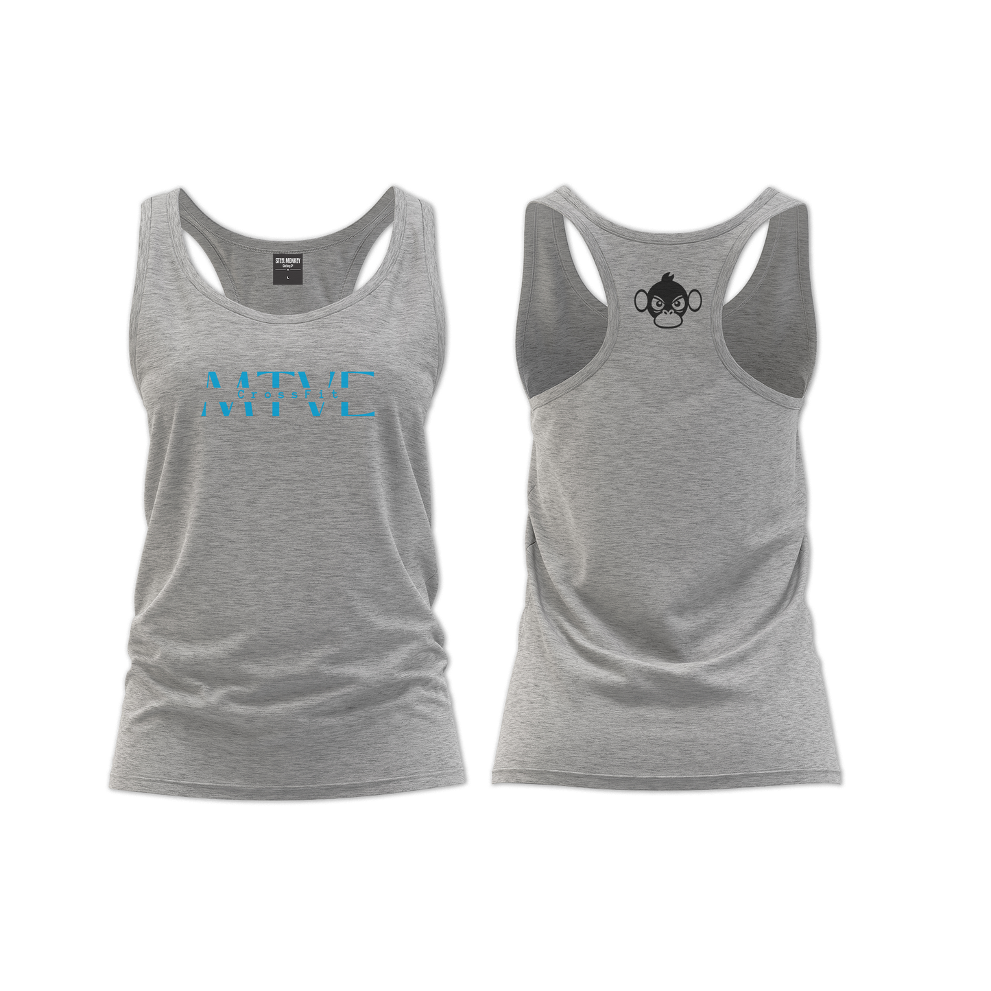 CrossFit Motive Ladies Straight Cut Vest - Grey Melange (Blue)
