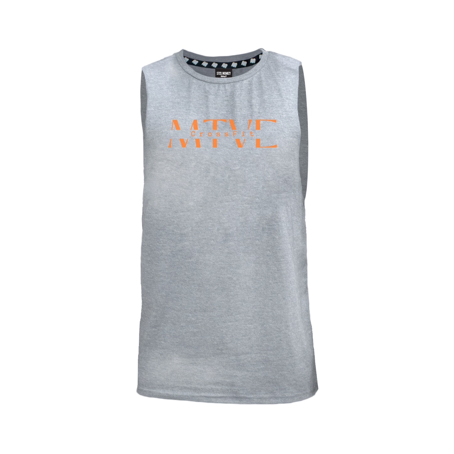 CrossFit Motive Men's Tank - Grey Melange (Orange)