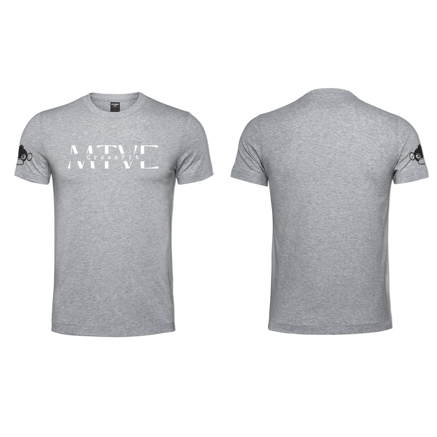 CrossFit Motive Men's T-Shirt - Grey Melange (White)
