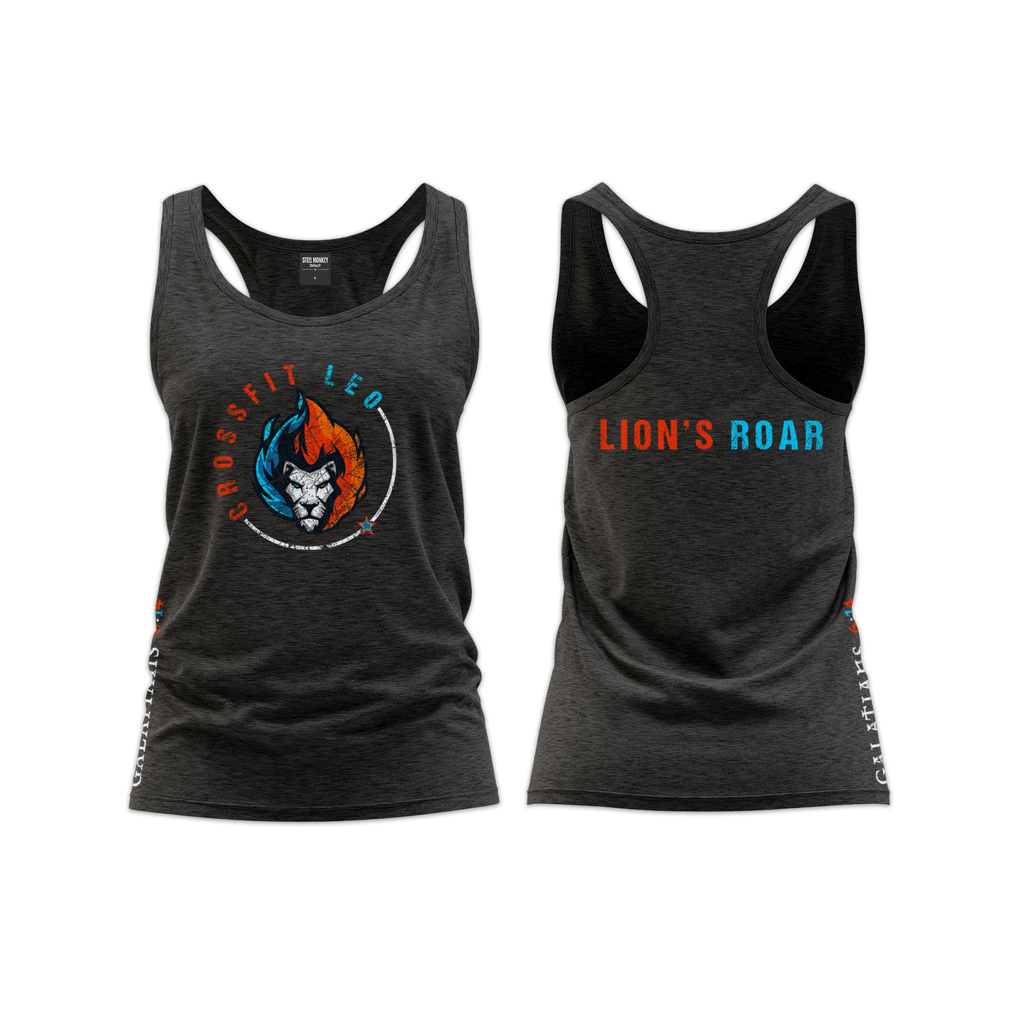 CrossFit Leo Ladies Straight Cut Vest - Charcoal - 3