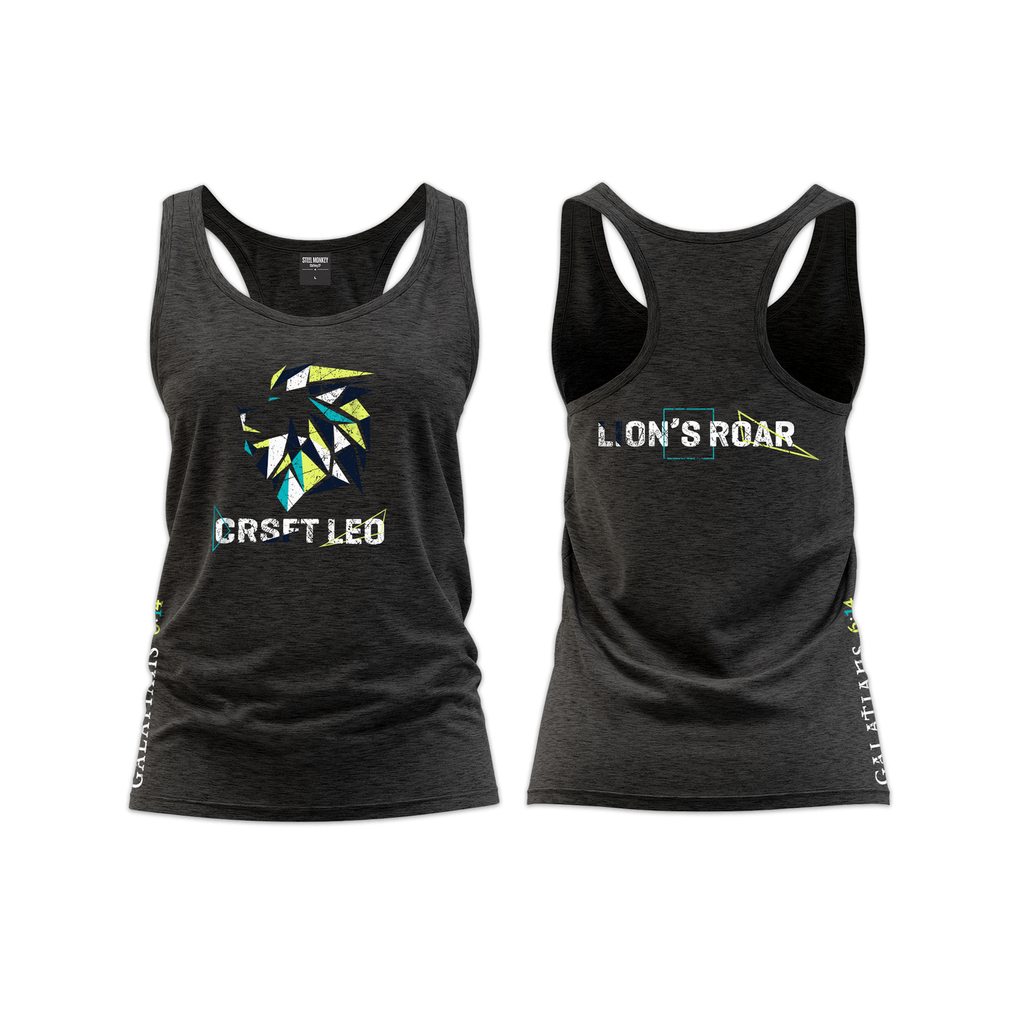 CrossFit Leo Ladies Straight Cut Vest - Charcoal - 2