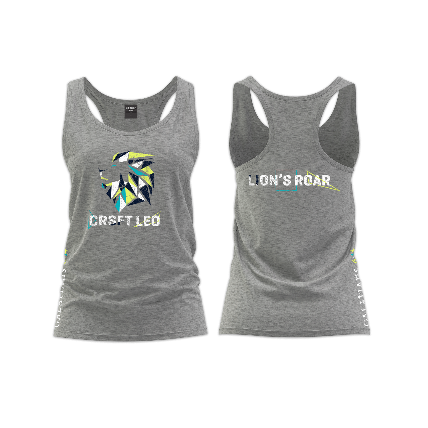 CrossFit Leo Ladies Straight Cut Vest - Grey - 1