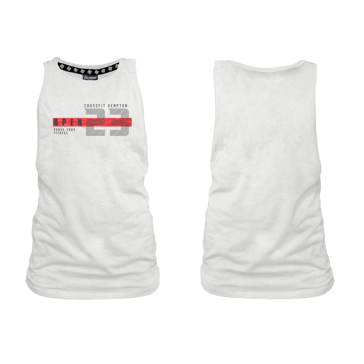 Crossfit Kempton Park Open 23 Ladies Muscle Tank - White Melange