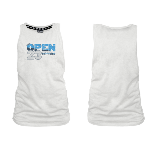 BUC Fitness Open 23 Ladies Muscle Tank - White Melange