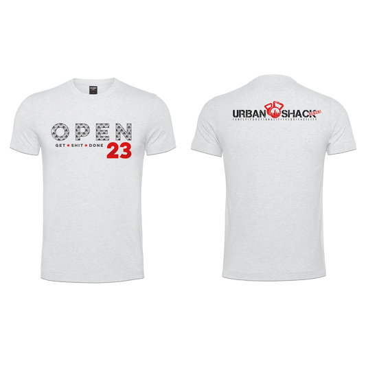Urban Shack Open 2023 Ladies T - White Melange