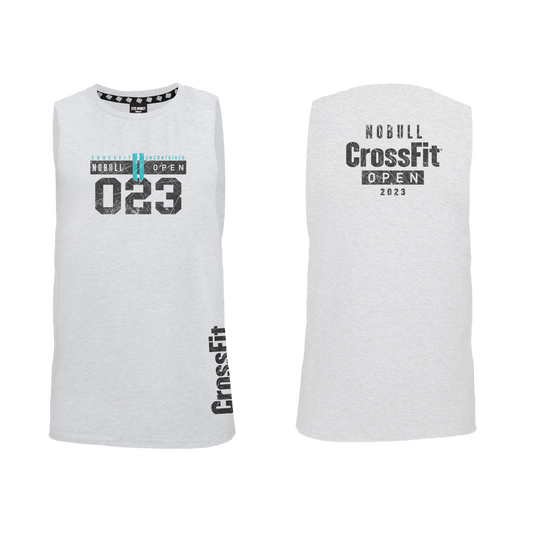 Uncontained II Open 2023 Mens Muscle Tank - White Melange