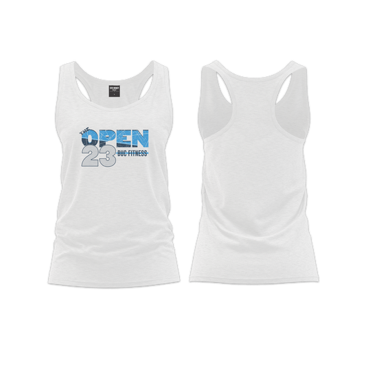 BUC Fitness Open 23 Ladies Straight Cut Vest - White Melange