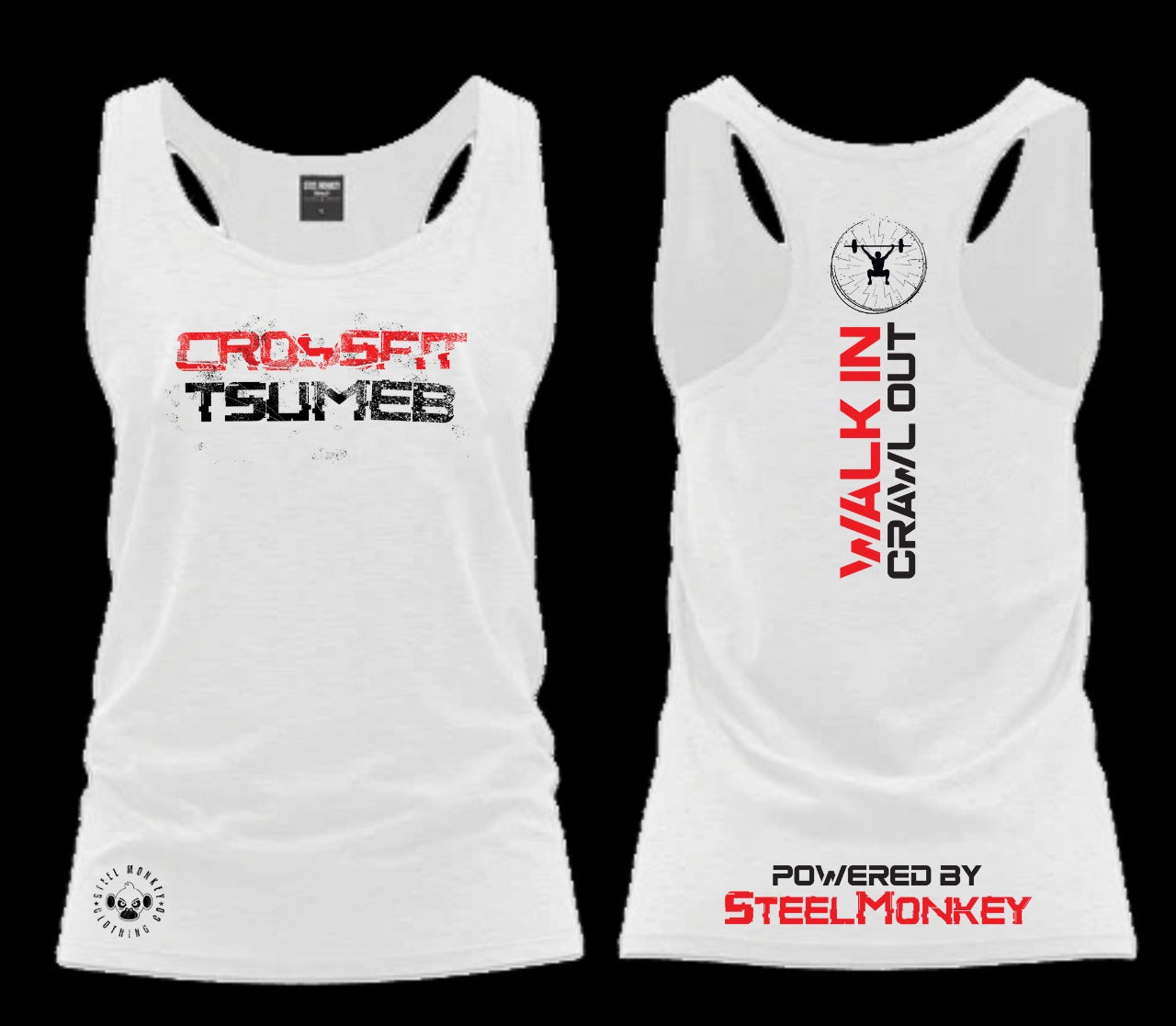 CF Namibia - Ladies Vest - Crossfit Tsumeb - Red&Black