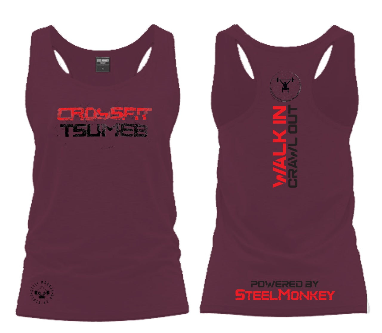 CF Namibia - Ladies Vest - Crossfit Tsumeb - Red&Black