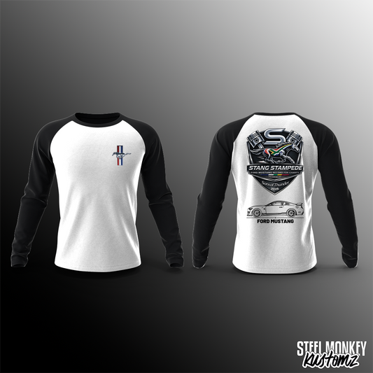 Stang Stampede - Long Sleeve - Black & White
