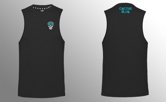 Cactus BLCK - Mens - Muscle Tank - Black - Teal