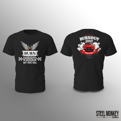 VK Motorsport - T-Shirt -  Burn Rubber - Black