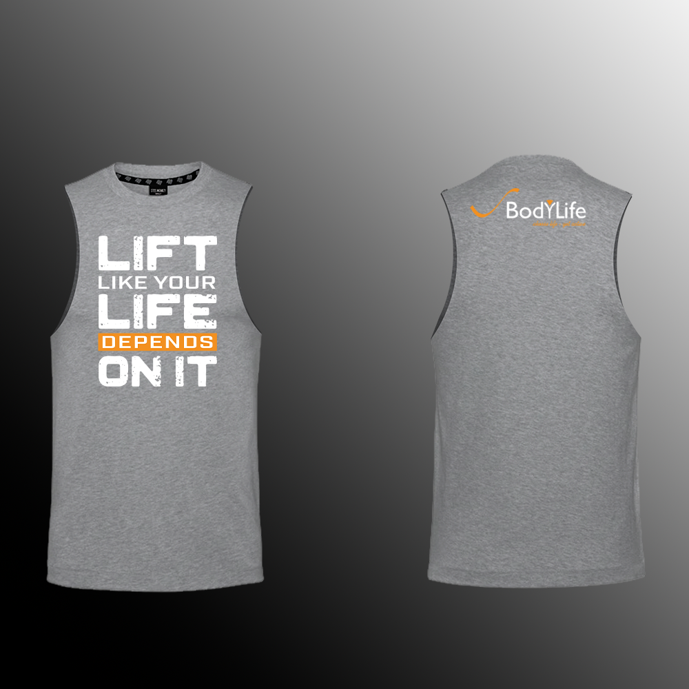 Body Life - Muscle Tank - Men - White print