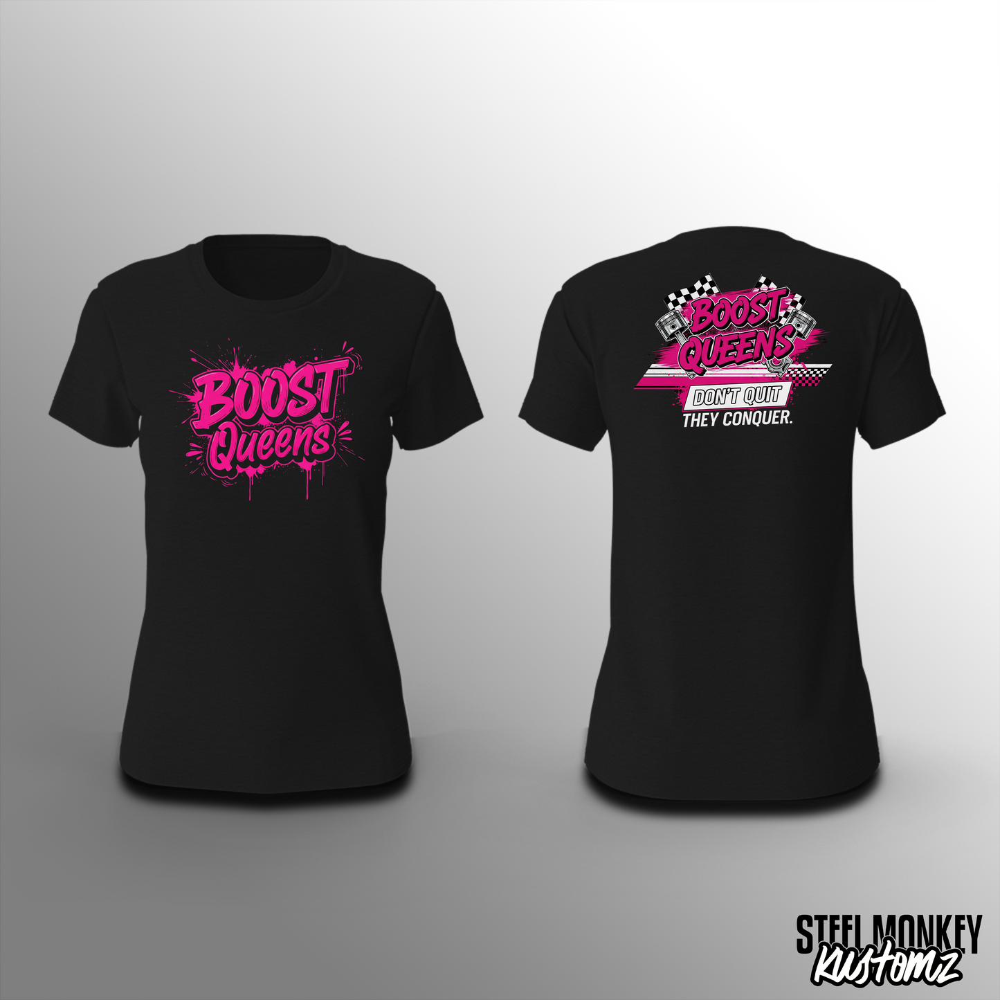 Boost Queens - Black - Ladies - Pink - T-Shirt