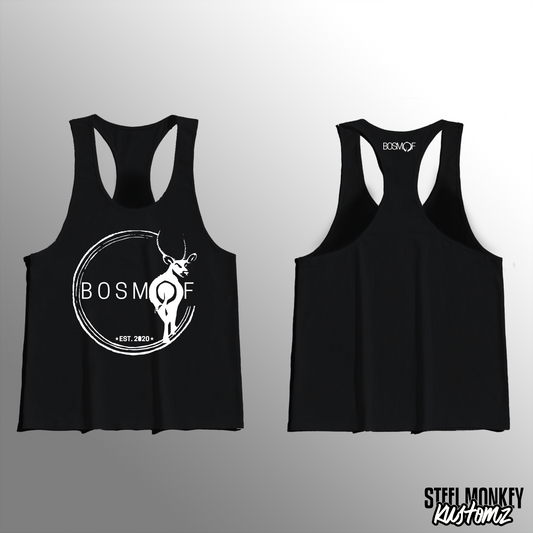 Bosmof - Mens - Black - Stringer Vest - Design 1