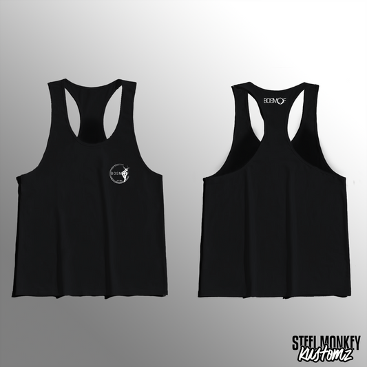 Bosmof - Mens - Black - Stringer Vest - Design 2