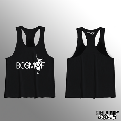 Bosmof - Mens - Black - Stringer Vest - Design 4