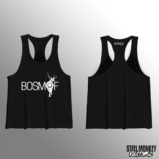 Bosmof - Mens - Black - Stringer Vest - Design 4
