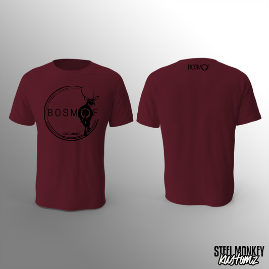 Bosmof - Burgundy - T-Shirt - Design 1