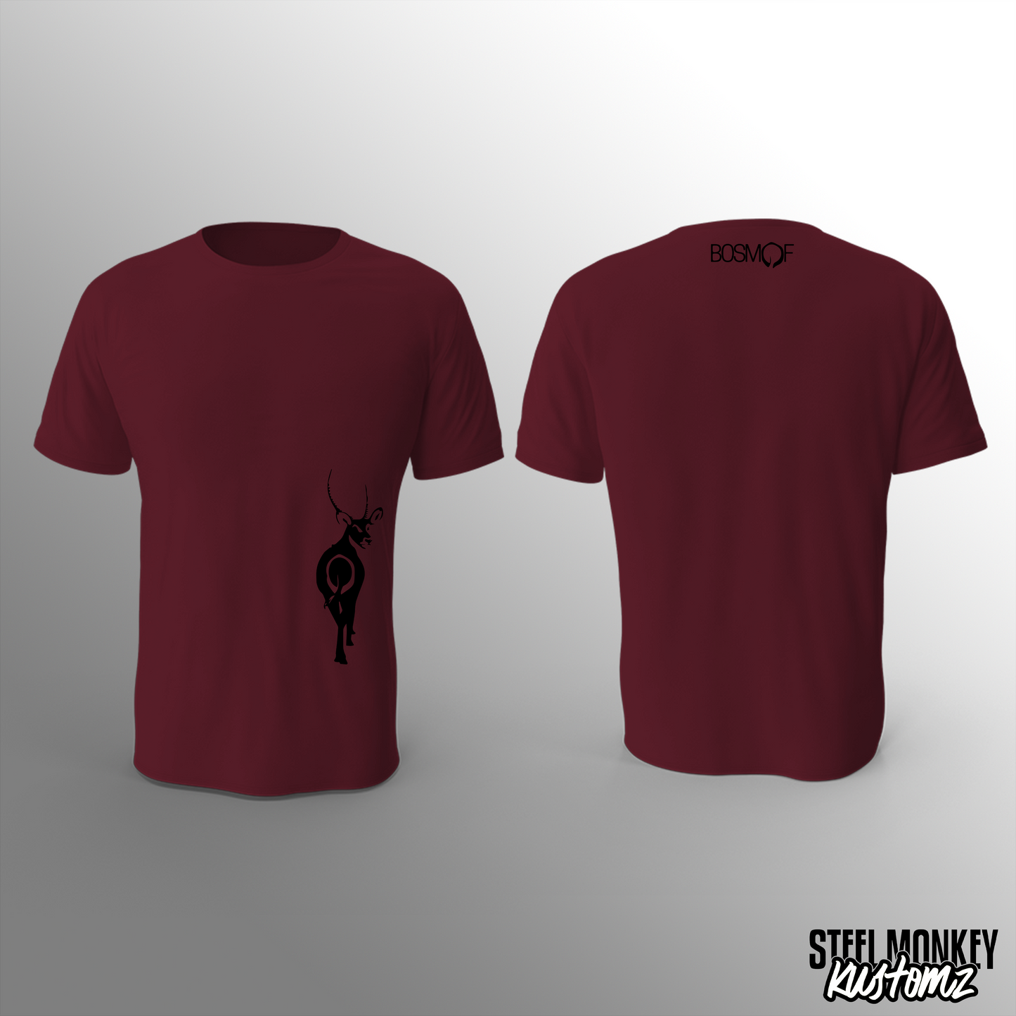 Bosmof - Burgundy - T-Shirt - Design 3