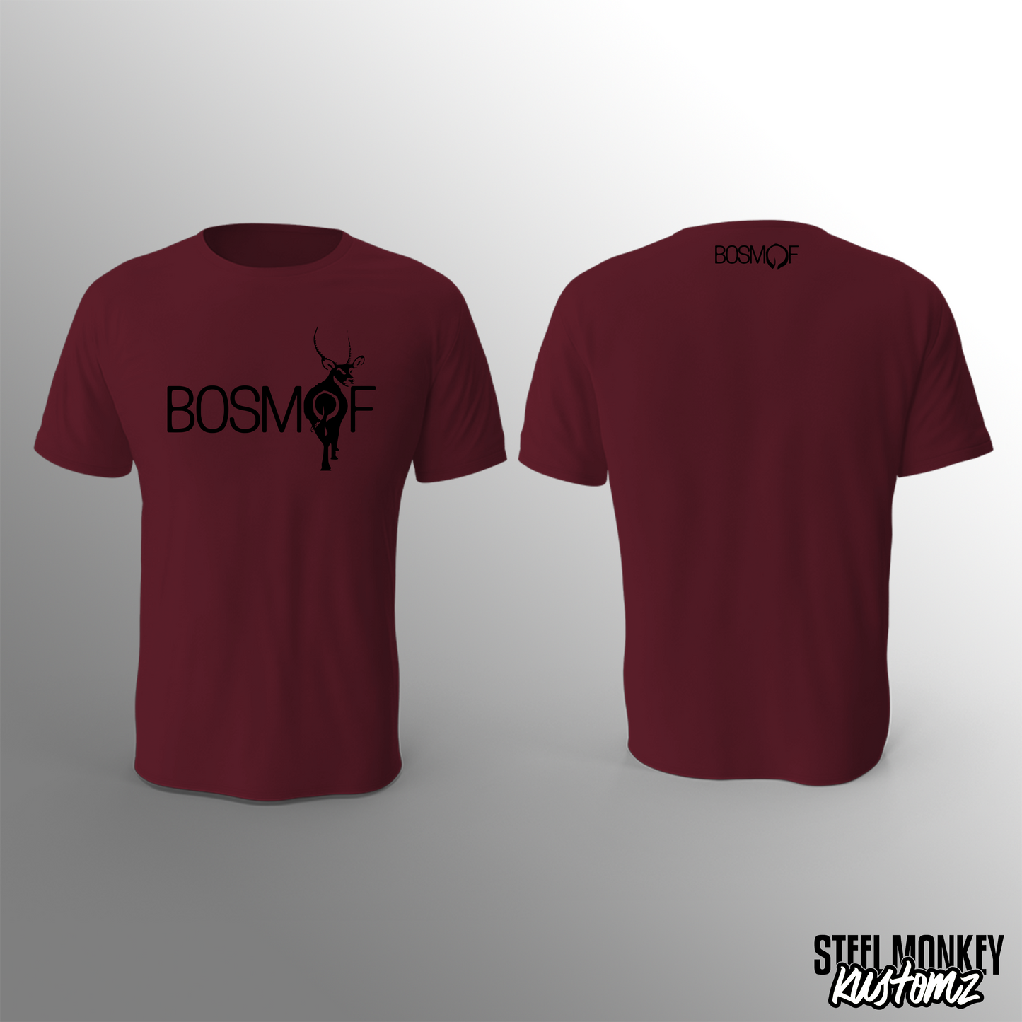 Bosmof - Burgundy - T-Shirt - Design 4