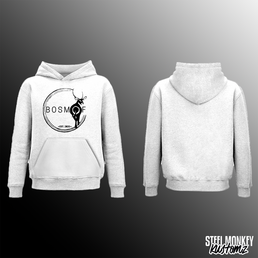 Bosmof - White  Hoodie - Design 1