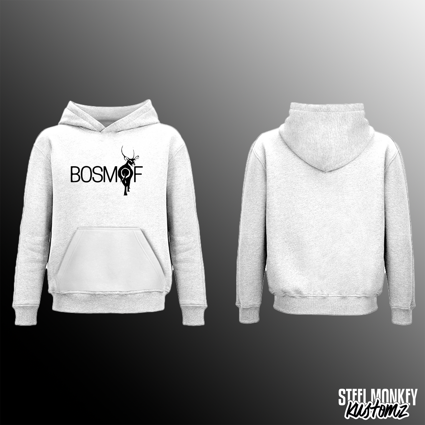 Bosmof - White  Hoodie - Design 4