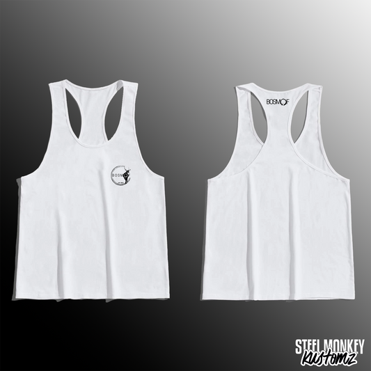 Bosmof - Mens - White - Stringer Vest - Design 2