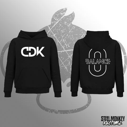 CDK - Black Hoodie - Brushed Fleece - White Design