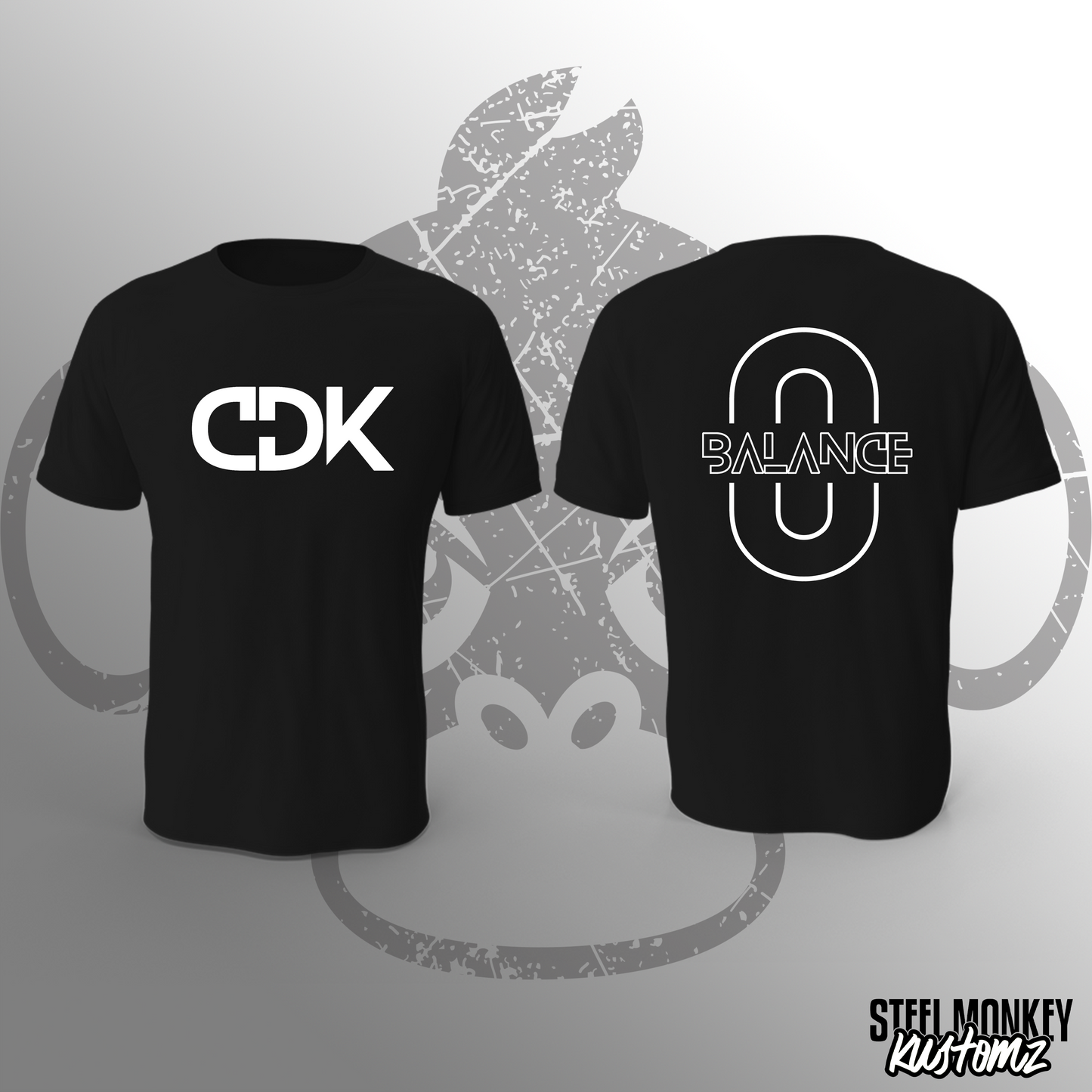 CDK - Black T-Shirt - Cotton - White Design