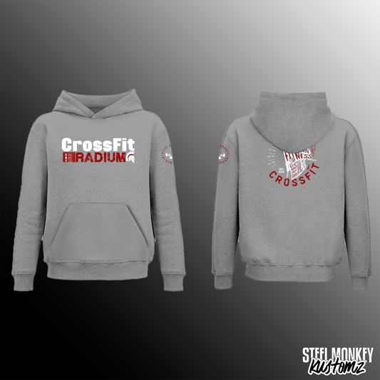 CrossFit Radium - Hoodie - Light Grey - Red