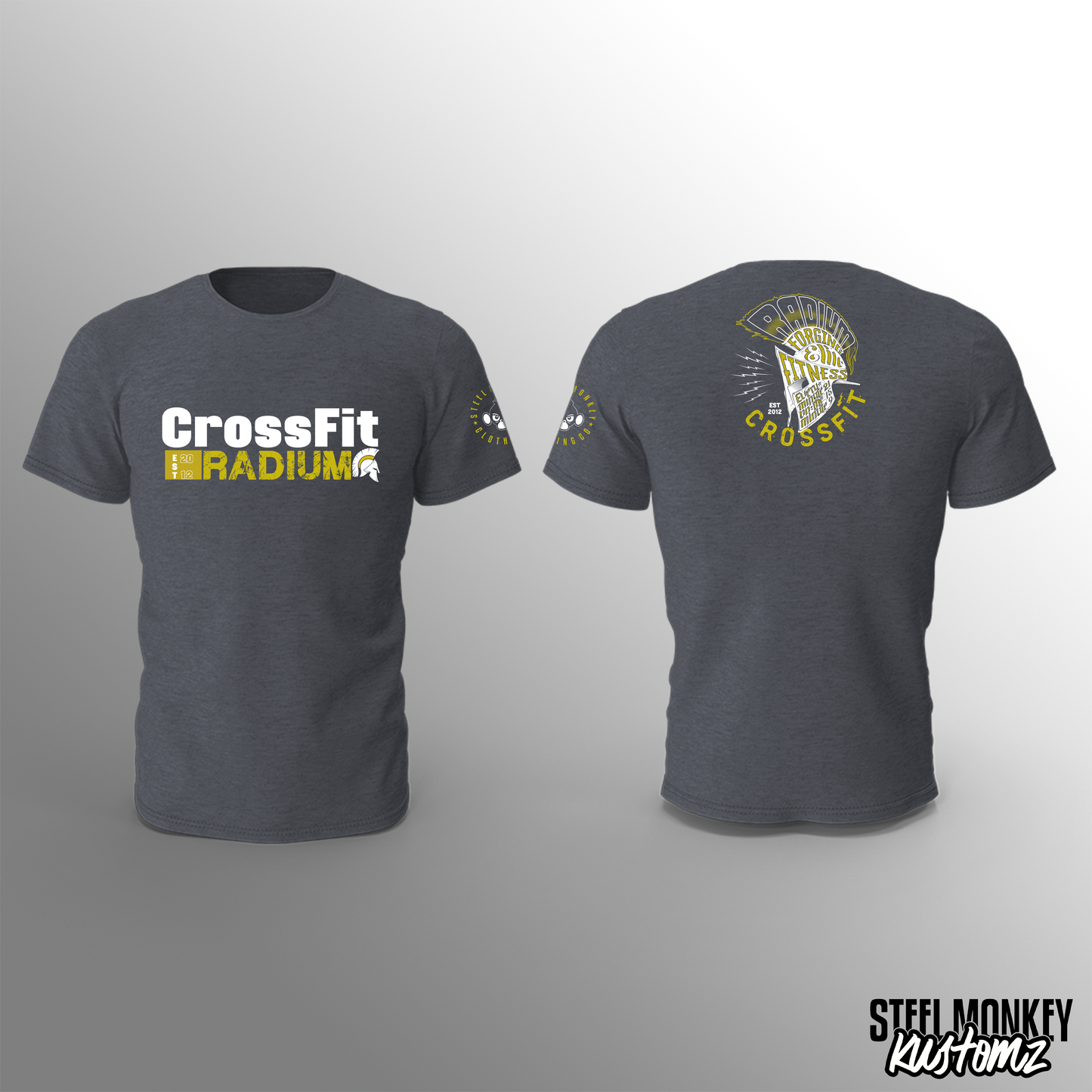 CrossFit Radium - T-Shirt - Charcoal - White & Gold