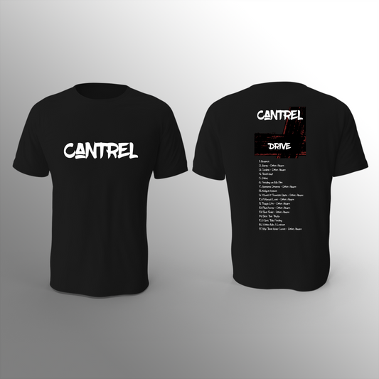 Cantrel - T-Shirt - Black - White Print