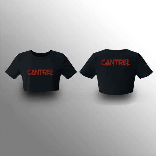 Cantrel - Ladies - Crop Top - T-Shirt - Black