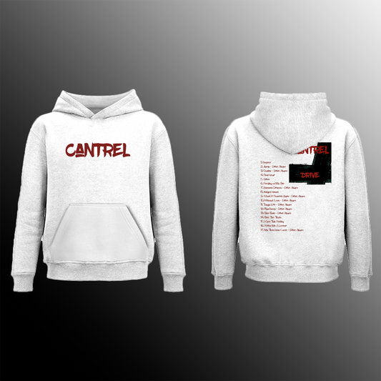 Cantrel - Hoodie - White - Red Print