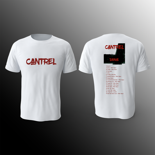 Cantrel - T-Shirt - White - Red Print