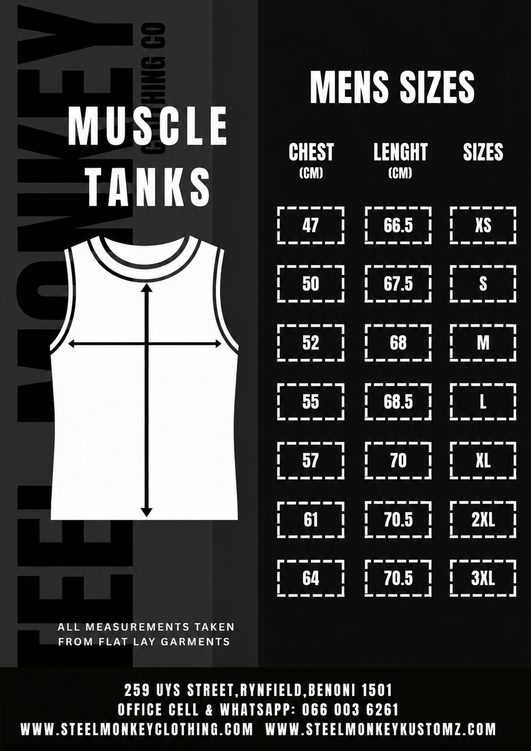 Yard21 Fitness - Mens Muscle Tank - Charcoal