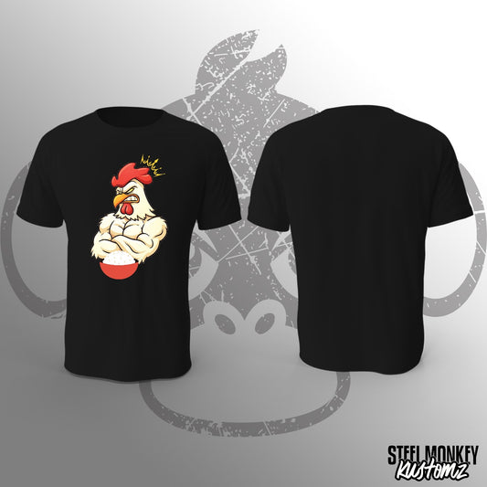 CDK - Black Oversized T-Shirt - Cotton - Chicken & Rice Design