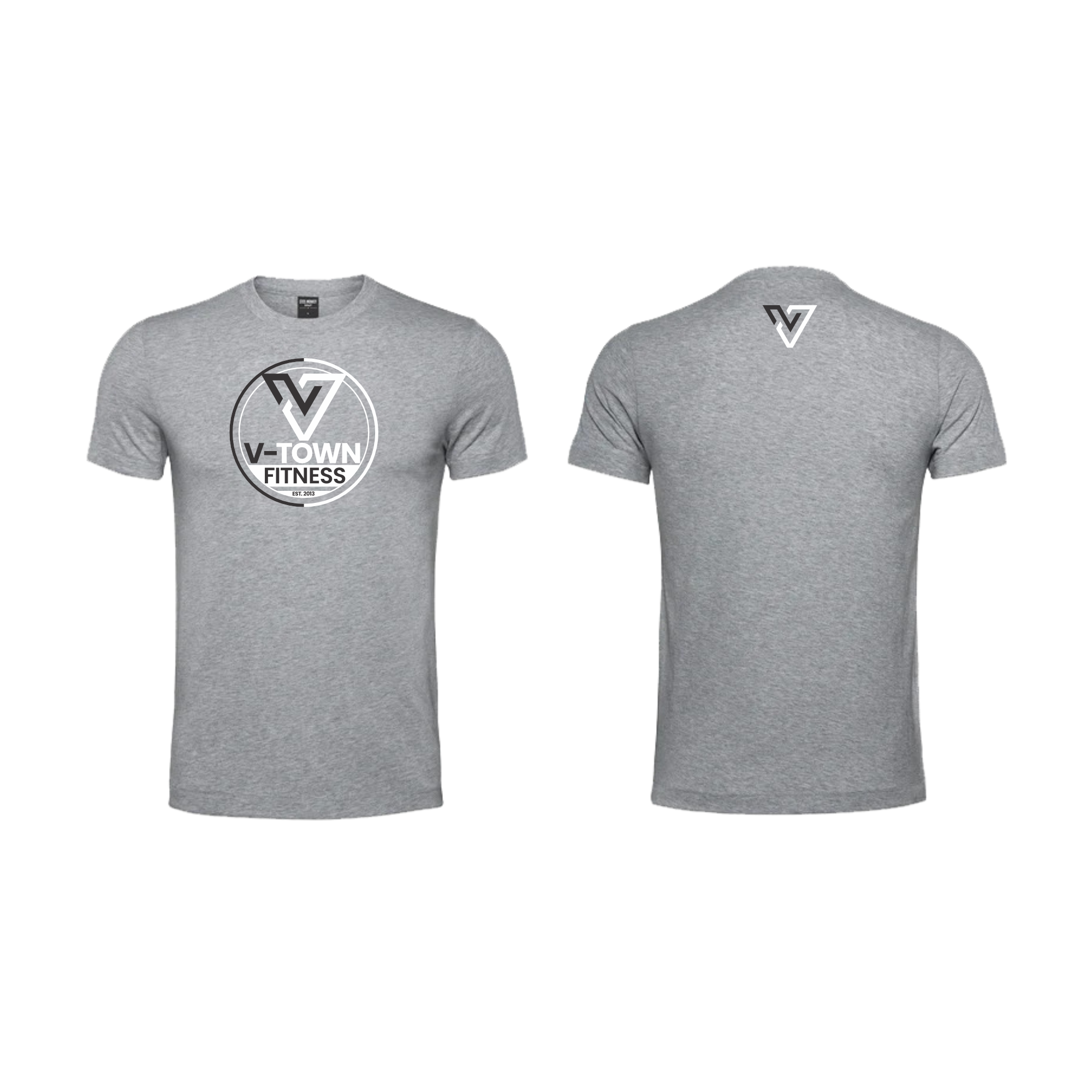 V-Town Fitness - Grey T-shirt - Fitness – Steel Monkey Kustomz