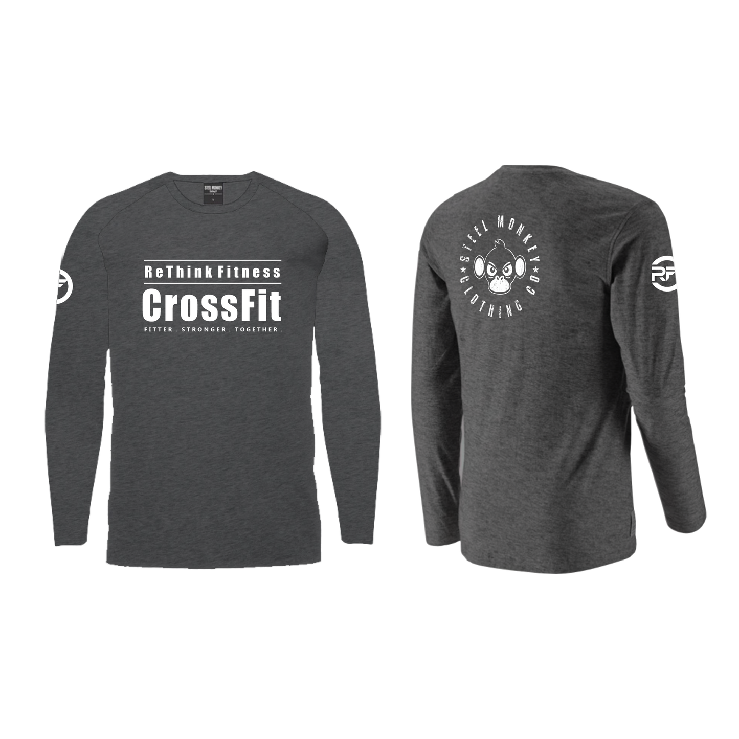 Rethink Fitness Crossfit - Unisex Longsleeve - Charcoal