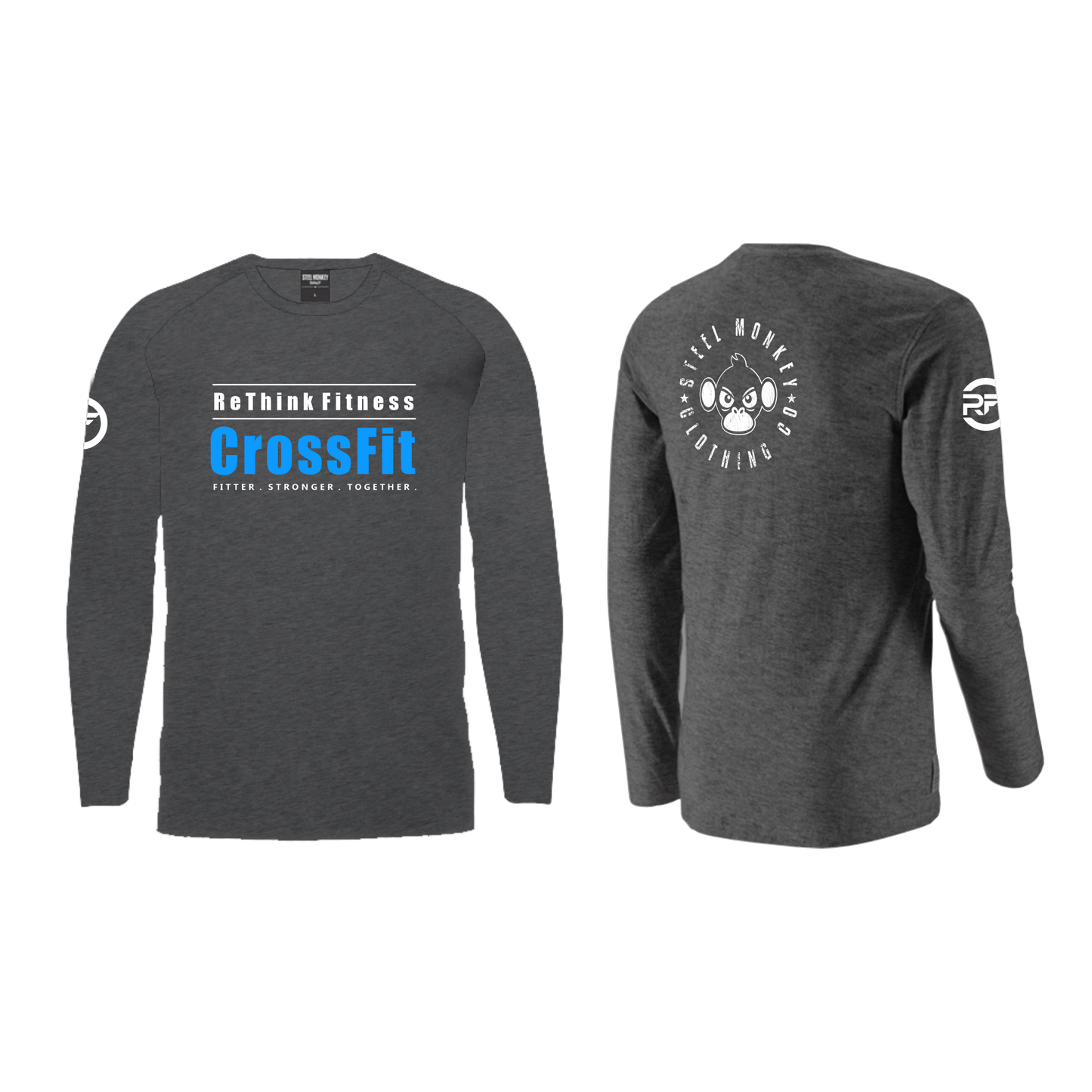 Rethink Fitness Crossfit - Unisex Longsleeve - Charcoal