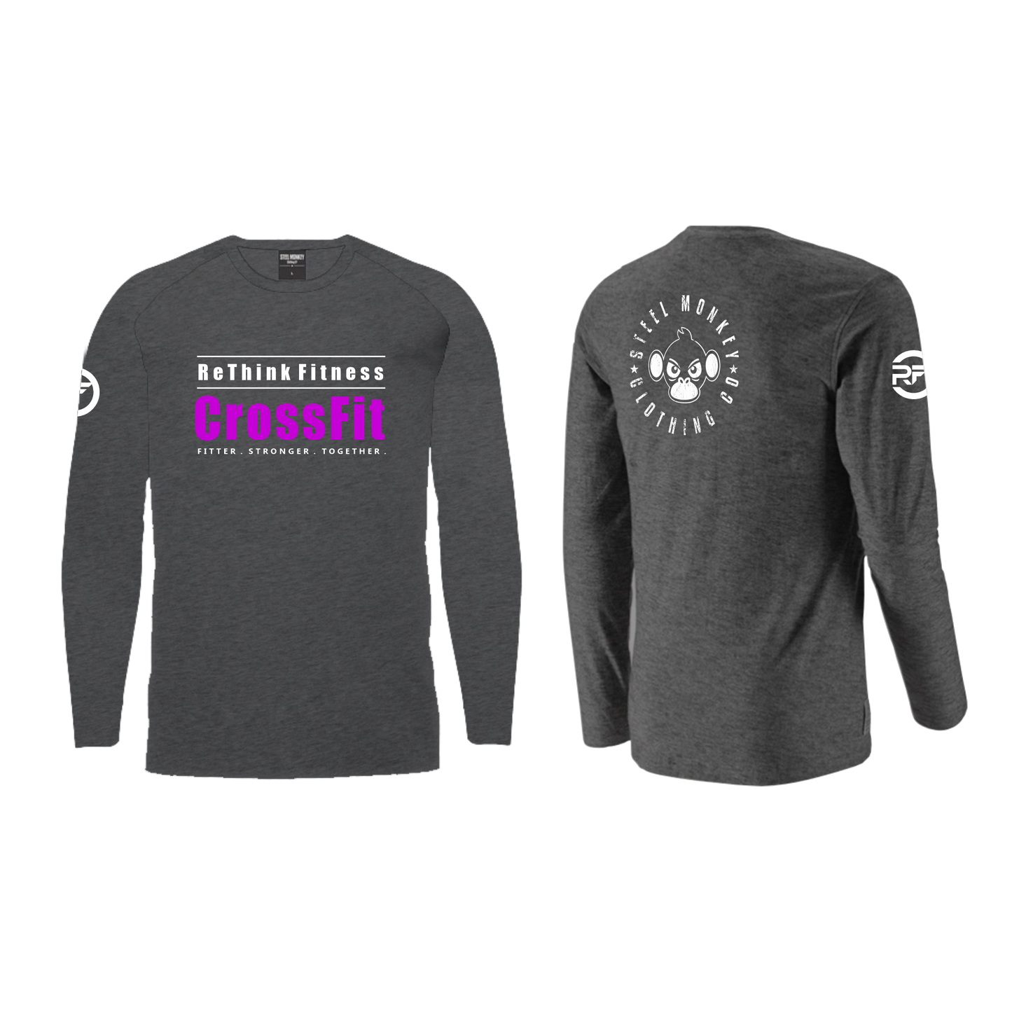 Rethink Fitness Crossfit - Unisex Longsleeve - Charcoal