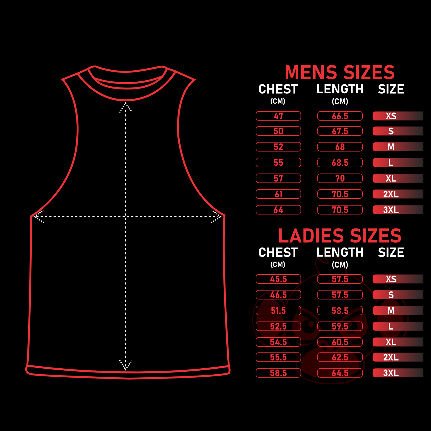 Muscle Tank Measurements