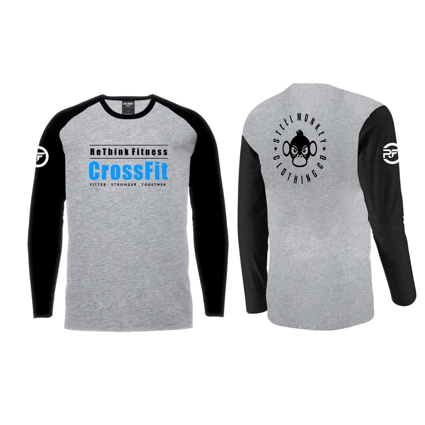 Rethink Fitness Crossfit - Unisex Longsleeve - Black & Grey