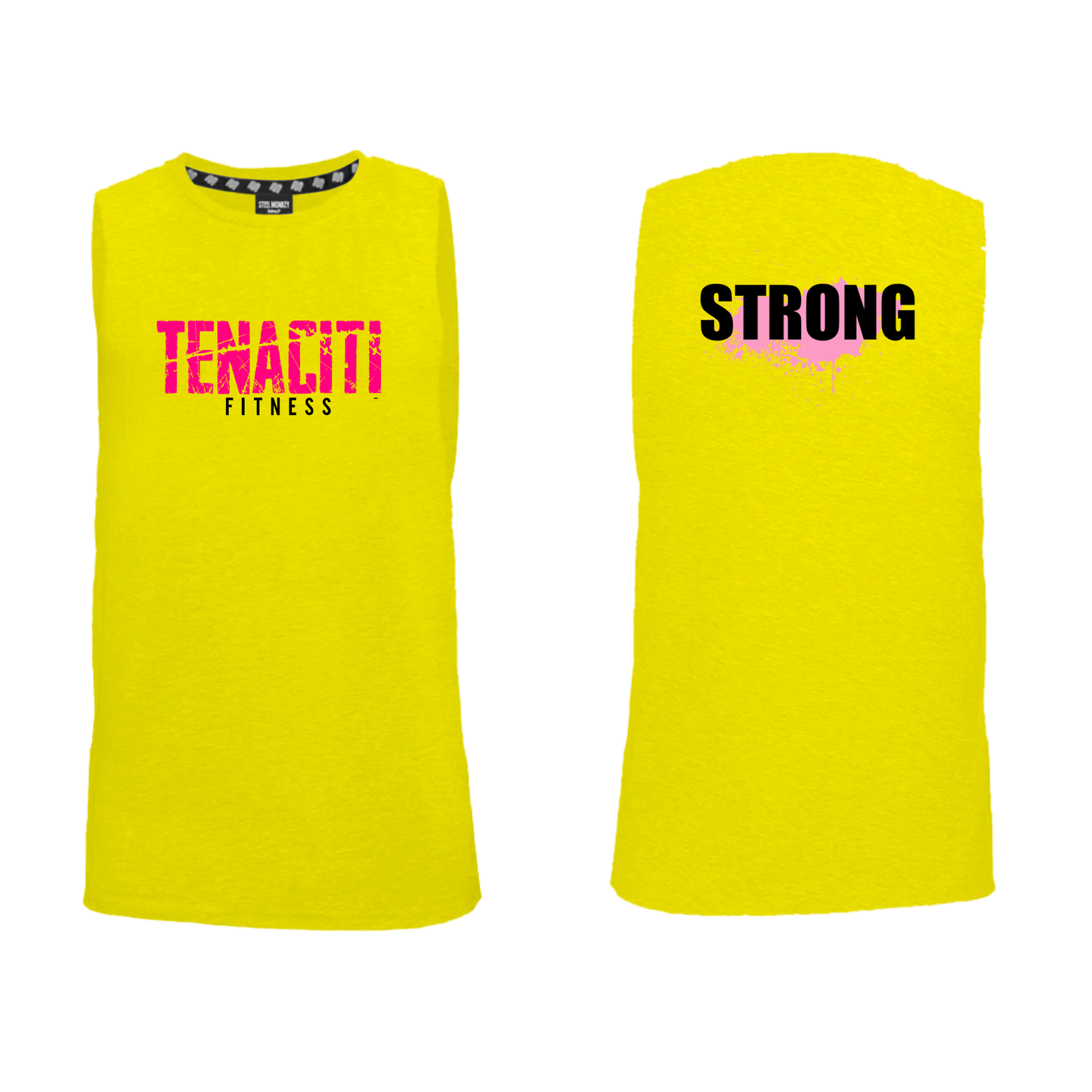 Tenaciti Fitness - Muscle Tank - Yellow - Brushed Spandex