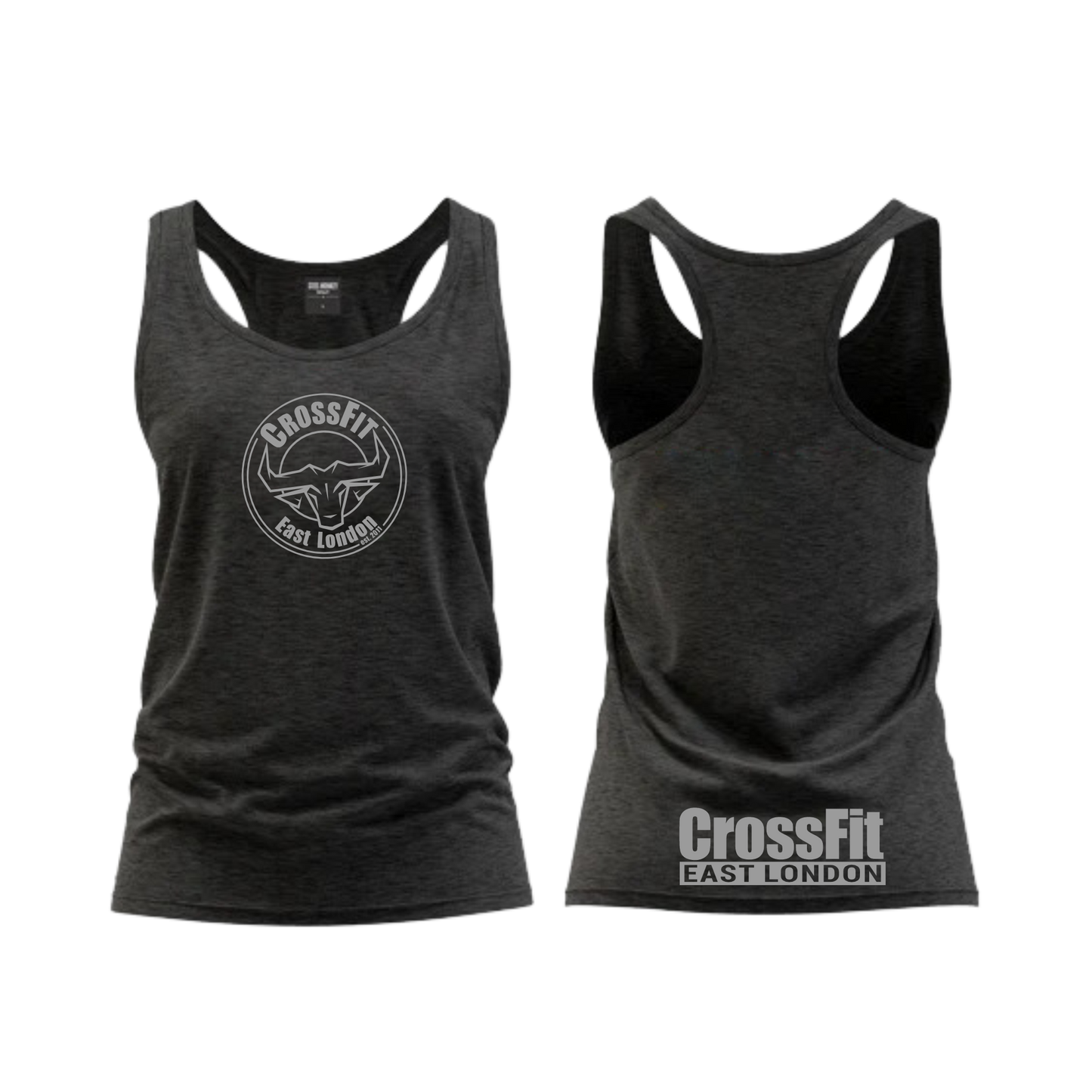 CF East London - Ladies Vest - Charcoal