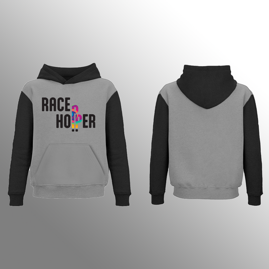 Race Hopper - Hoodie - Black&Grey - Black Print