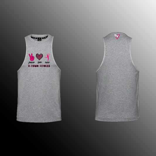 V-Town Fitness - GGRX - Ladies Muscle Tank - Grey